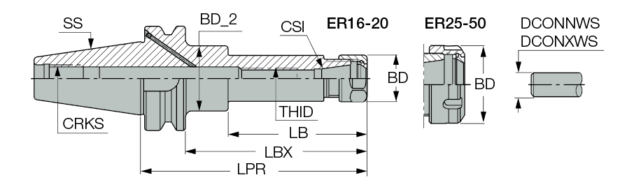 BT50 ER40X150